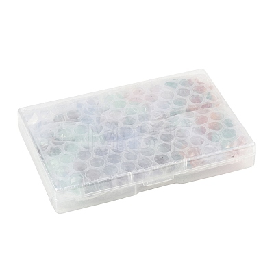 90Pcs 7 Colors Two Tone Transparency Glass Pendant GLAA-FS0002-72-1