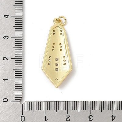 Brass Micro Pave Cubic Zirconia Pendants KK-U047-07G-04-1