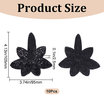 Flower Gauze Embroidery Ornaments Accessories DIY-WH0308-310F-1