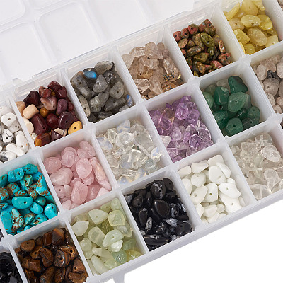 Natural & Synthetic Mixed Gemstone Beads G-TA0001-17-1