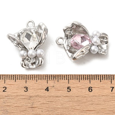 Rack Plating Alloy Rhinestone Pendants PALLOY-P303-09P-1