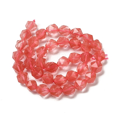 Cherry Quartz Glass Beads Strands G-K382-A05-03-1