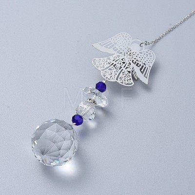 Crystal Ball Chandelier Prism Ornaments Hanging Suncatcher AJEW-I040-11C-1