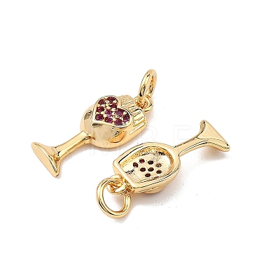SHEGRACE Brass Micro Pave Cubic Zirconia Pendants XGRQ2C348-406G-1