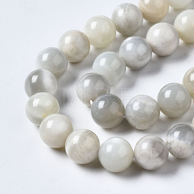 Natural White Moonstone Beads Strands G-N328-51C-01-1