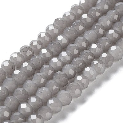Baking Paint Imitation Jade Glass Bead Strands X-DGLA-A034-J6MM-A43-1