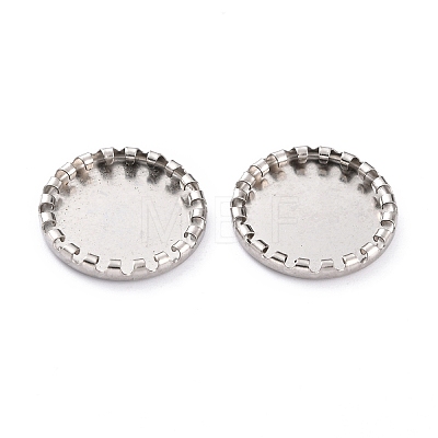 304 Stainless Steel Cabochon Settings STAS-Y001-08P-1