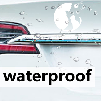 4Pcs 4 Styles Square PET Waterproof Self-adhesive Car Stickers DIY-GF0007-45A-1