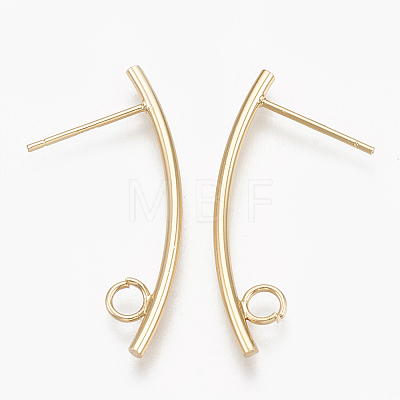 Brass Stud Earring Findings LS-KK-S348-111-1
