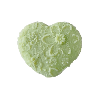 Heart with Flower DIY Silicone Candle Molds PW-WG13420-01-1