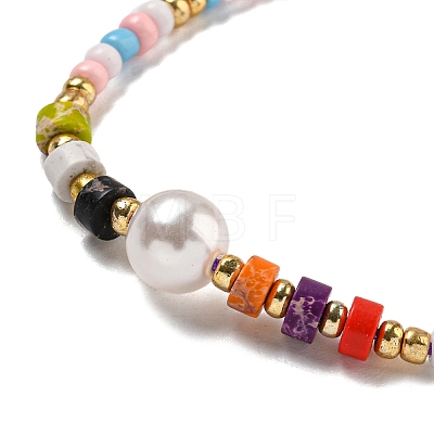  Colorful Beaded Bracelet Sweet and Cute Girl Style Adjustable Imitation Pearl Bracelet Versatile Bracelet AR4716-7-1