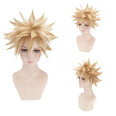 Short Blonde Wavy Cosplay Party Wigs OHAR-I015-03-1