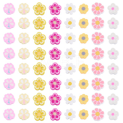 200Pcs 5 Colors Handmade Polymer Clay Bead CLAY-TA0002-14-1