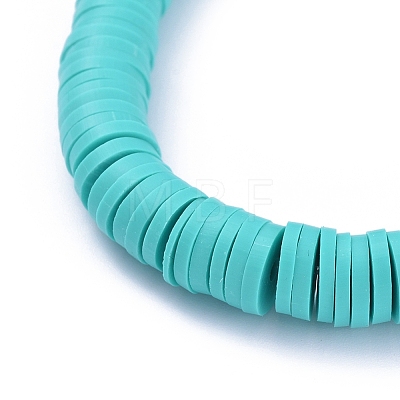 Handmade Polymer Clay Heishi Beads Stretch Bracelets BJEW-JB05089-05-1