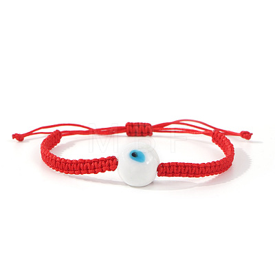 Handmade Lampwork Evil Eye Bead Braided Bracelets UN6877-1-1