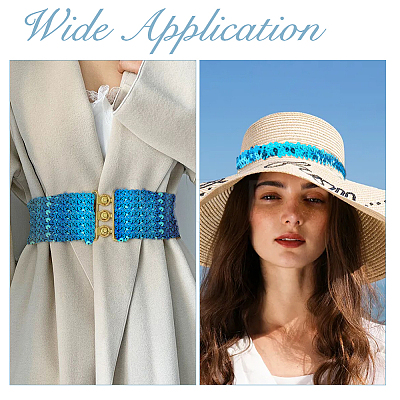 Polyester with Paillette Lace Trim Ribbon OCOR-WH0101-90C-1
