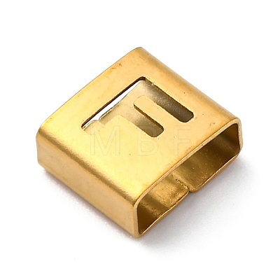 Ion Plating(IP) 304 Stainless Steel Square Slide Charms STAS-L132-08F-G-1