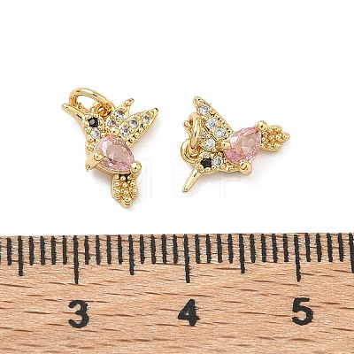 Brass Micro Pave Cubic Zirconia Pendants KK-A291-08G-1