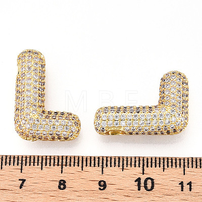 Brass Micro Pave Cubic Zirconia Pendants KK-N254-06G-L-1