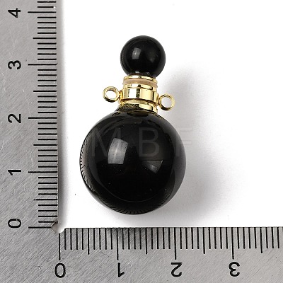 Natural Obsidian Perfume Bottle Pendants GG-CBA7610-02G-07-1