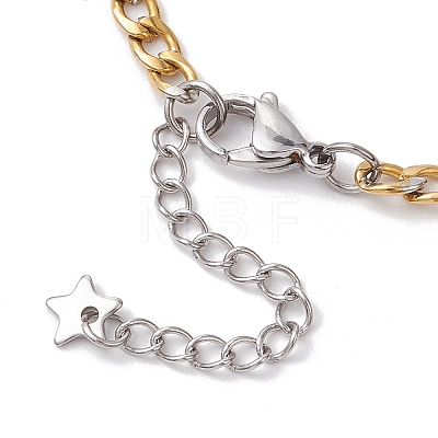 304 Stainless Steel Figaro Chain Bracelet Makings AJEW-JB01284-1