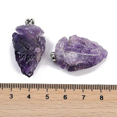 Raw Rough Natural Amethyst Pendants G-G162-01P-02-1