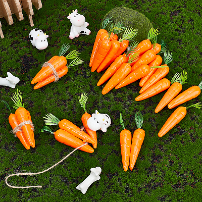 Mini Foam Imitation Carrots DJEW-WH0038-32-1