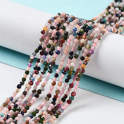 Natural Mixed Gemstone Beads Strands G-F619-21-2mm-1