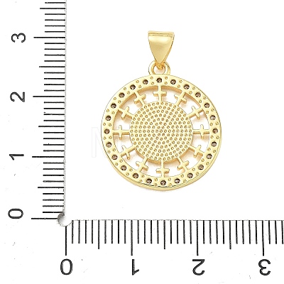 Religion Cross Brass Micro Pave Clear Cubic Zirconia Pendants CU-CBA83A6-03E-G03-1