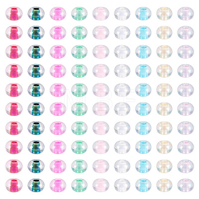 500Pcs Inside Colours Transparent Glass Seed Beads SEED-TA0001-75-1
