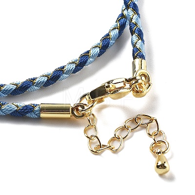 Polyester Cord Braided Necklace Makings LS-MAK-L043-03G-17-1