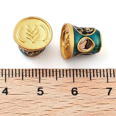 Alloy Enamel European Beads ENAM-M008-09G-02-1