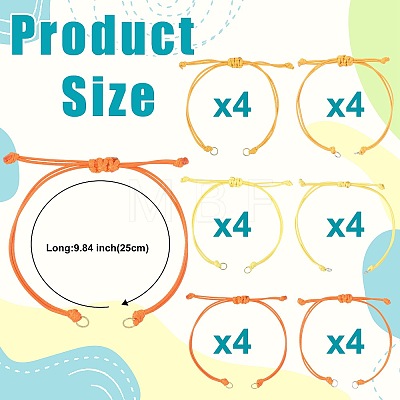 24Pcs Polyester Cord Bracelets Making AJEW-FS00006-1