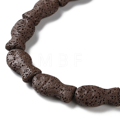 Fish Dyed Natural Lava Rock Beads Strands G-O126-01A-02-1