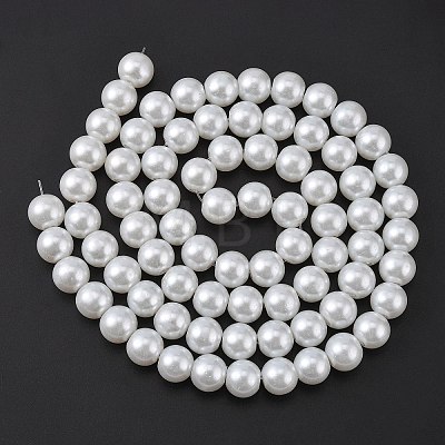 Glass Pearl Beads Strands X-HY-10D-B01-1-1