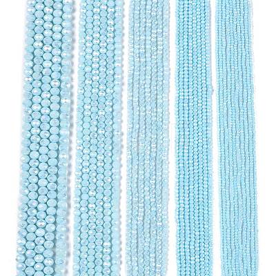 Electroplate Glass Beads Strands EGLA-A044-P6mm-B06-1