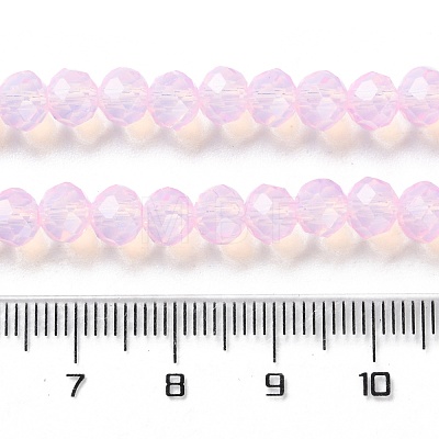 Baking Painted Transparent Glass Beads Strands DGLA-A034-J6MM-D09-1