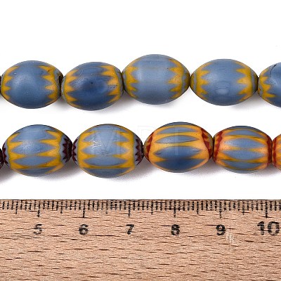 Handmade Millefiori Glass Barrel Beads LA-N002-06C-1