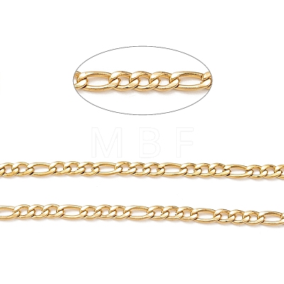 Ion Plating(IP) 304 Stainless Steel Figaro Chains CHS-H007-30G-1