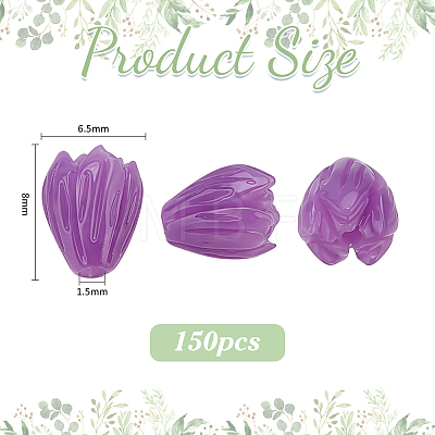 150Pcs Opaque Resin Beads RESI-PH0002-76A-1
