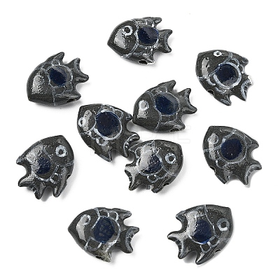 10Pcs Handmade Porcelain Beads PORC-YW0001-24H-1