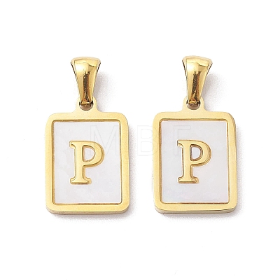 Ion Plating(IP) 304 Stainless Steel Pave Shell Pendants X-STAS-G327-01G-P-1