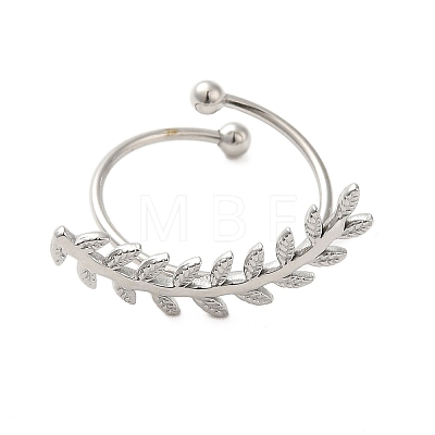304 Stainless Steel Open Cuff Ring RJEW-M167-10C-P-1