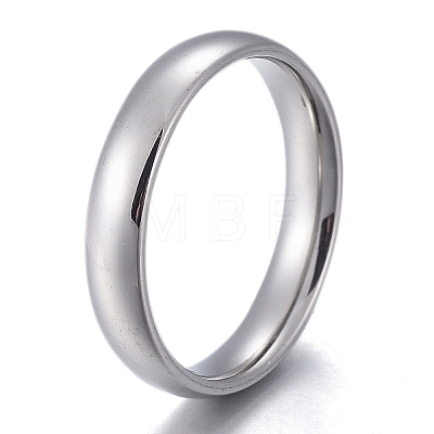 Non-Tarnish 304 Stainless Steel Flat Plain Band Rings STAS-I160-C-17mm-P-1