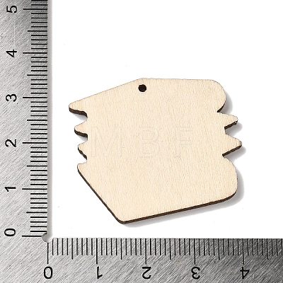 Color Printing Wood Pendants WOOD-S062-02C-1