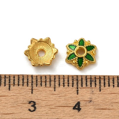 Alloy Enamel Beads Caps FIND-G074-02O-1