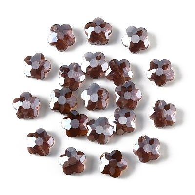 20Pcs Transparent Electroplate Glass Beads GLAA-YW0005-11C-1