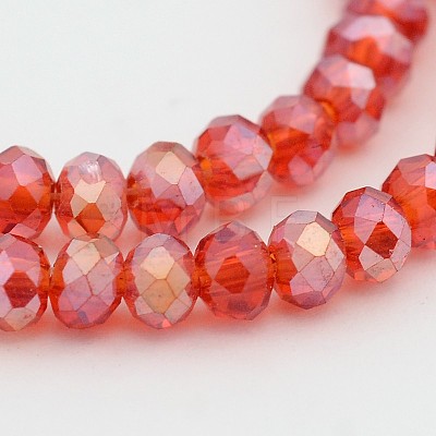 Electroplate Glass Beads Strands X-EGLA-D020-3x2mm-27-1