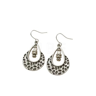 Alloy & CCB Plastic Beads Dangle Earrings WGFA69B-01-1