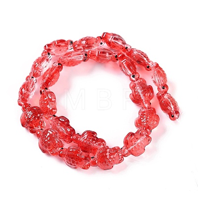 Transparent Glass Enamel Beads Strands GLAA-B021-06D-1